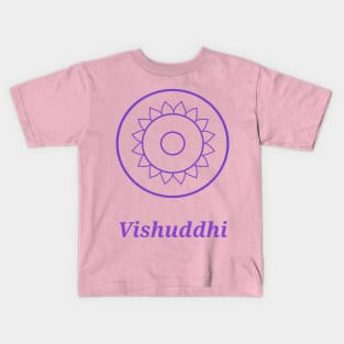 ArtStation66 - Yoga Symbol Chakra Design - Vishuddhi Throat Chakra Kids T-Shirt